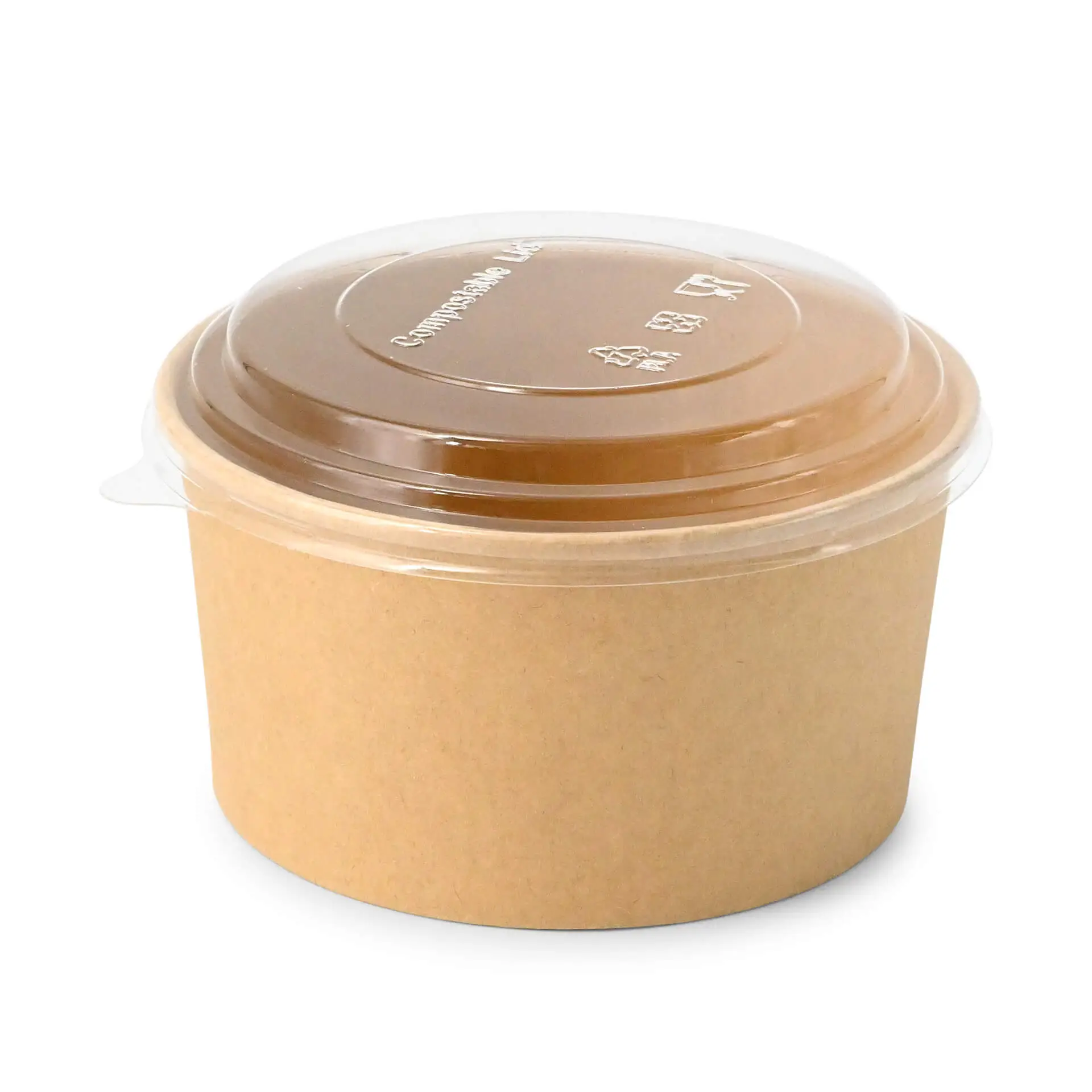 Premium-cardboard bowls 800 ml, Ø 150 mm, brown, round