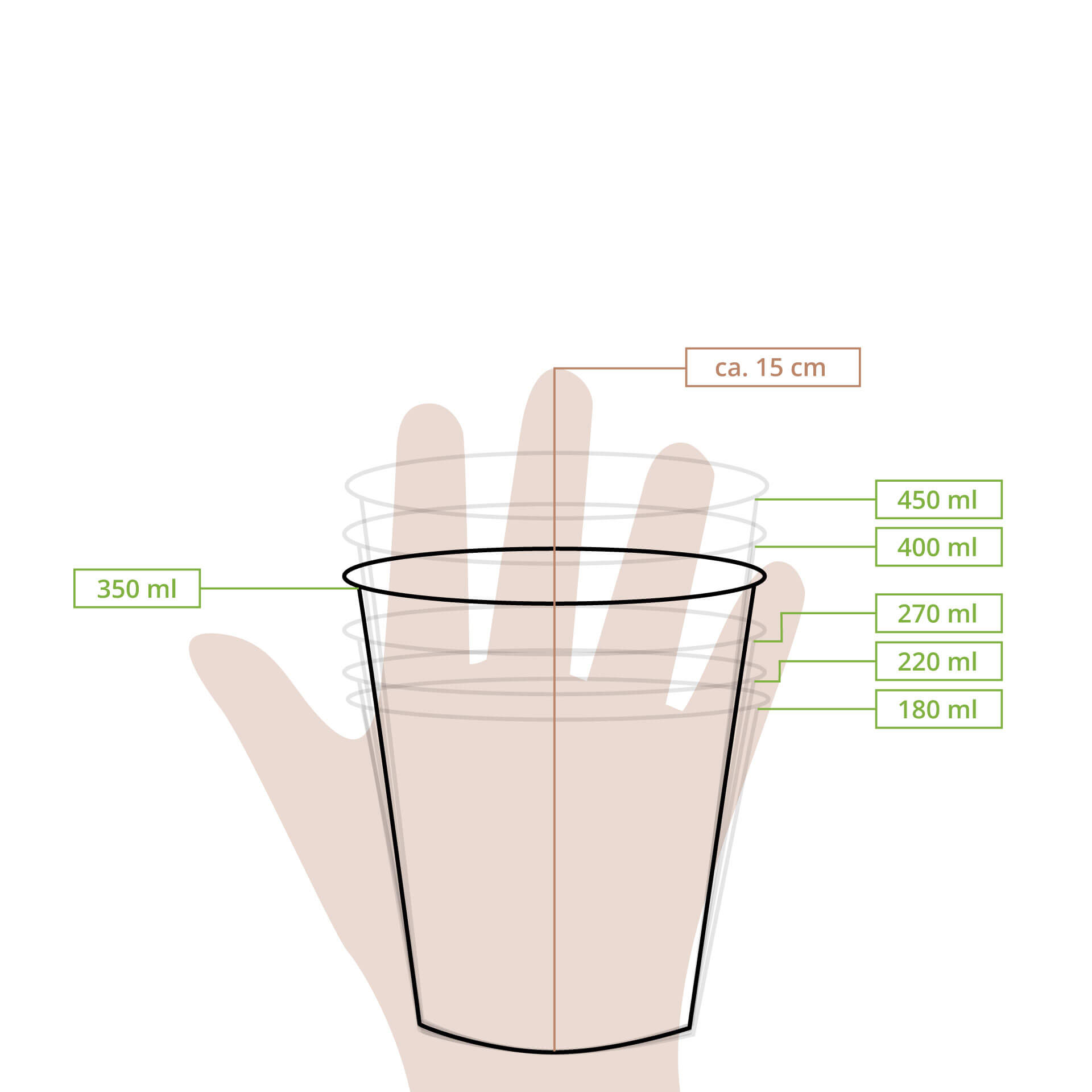 Eisbecher aus Pappe L, 250 ml, max. 350 ml, Ø 92 mm, weiß