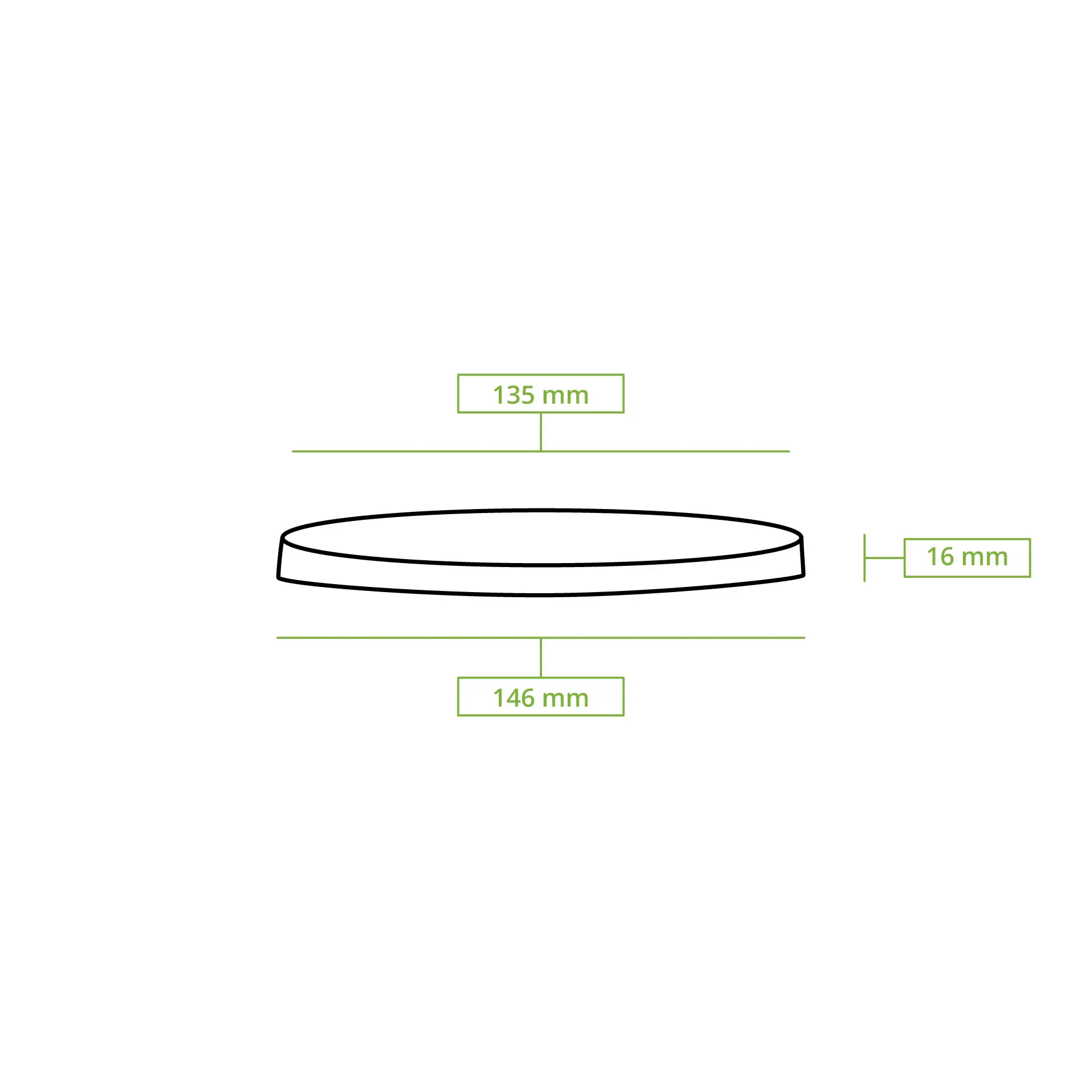 Cup lids PLA Ø 143 mm, round