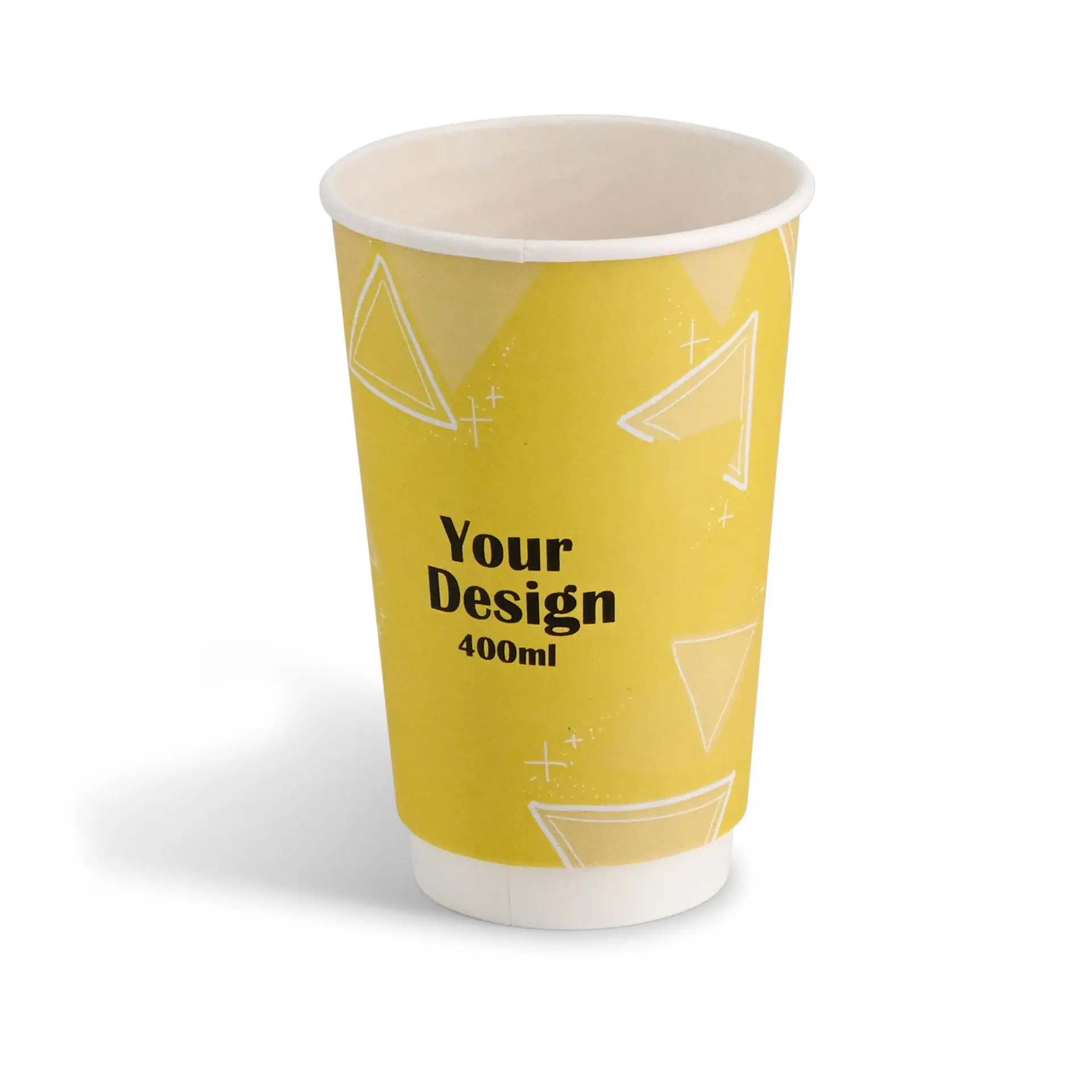 Printed take away coffee cups, double wall 400 ml / 16 oz, matt