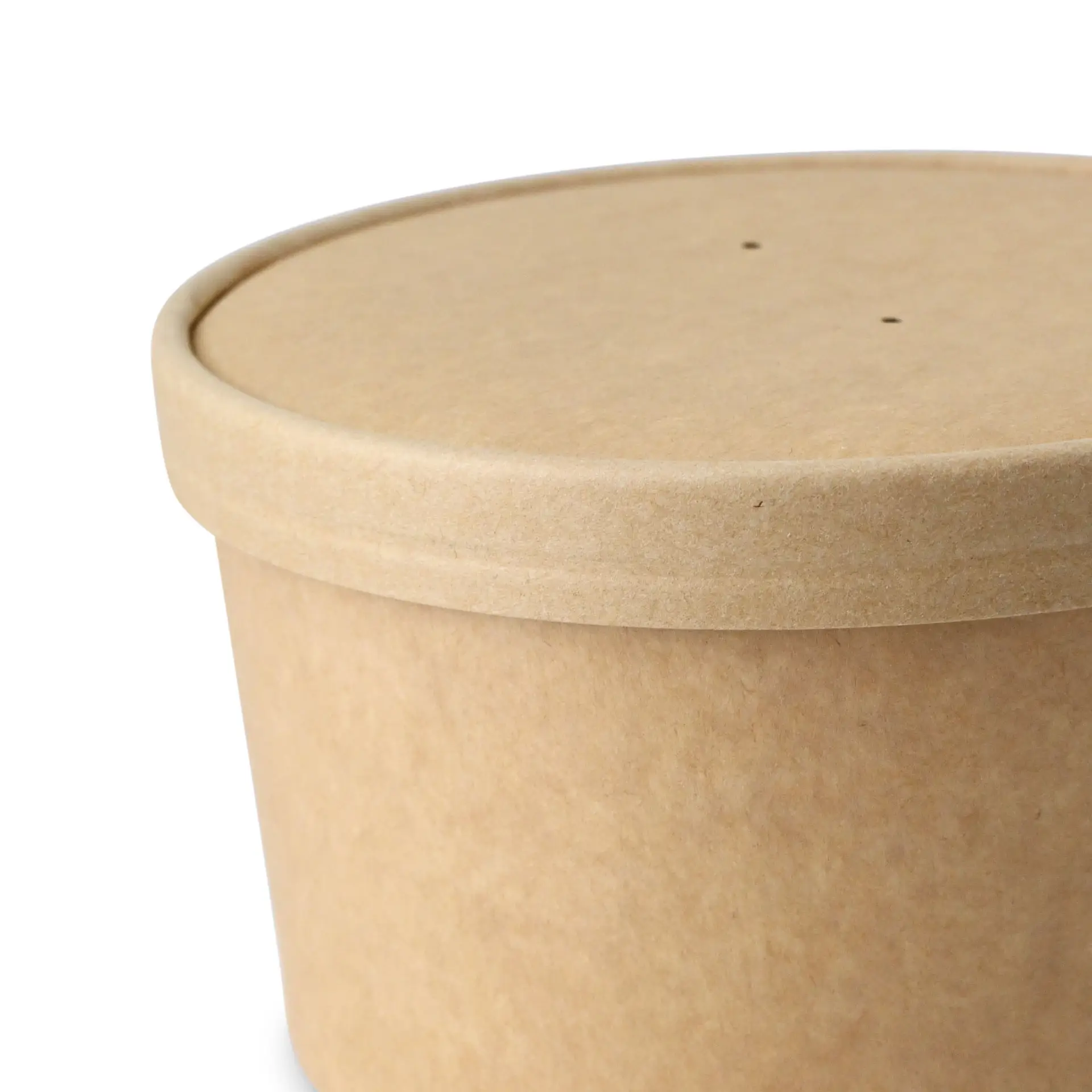 Paper cup lids membrane Ø 150 mm, brown, PLA-coated