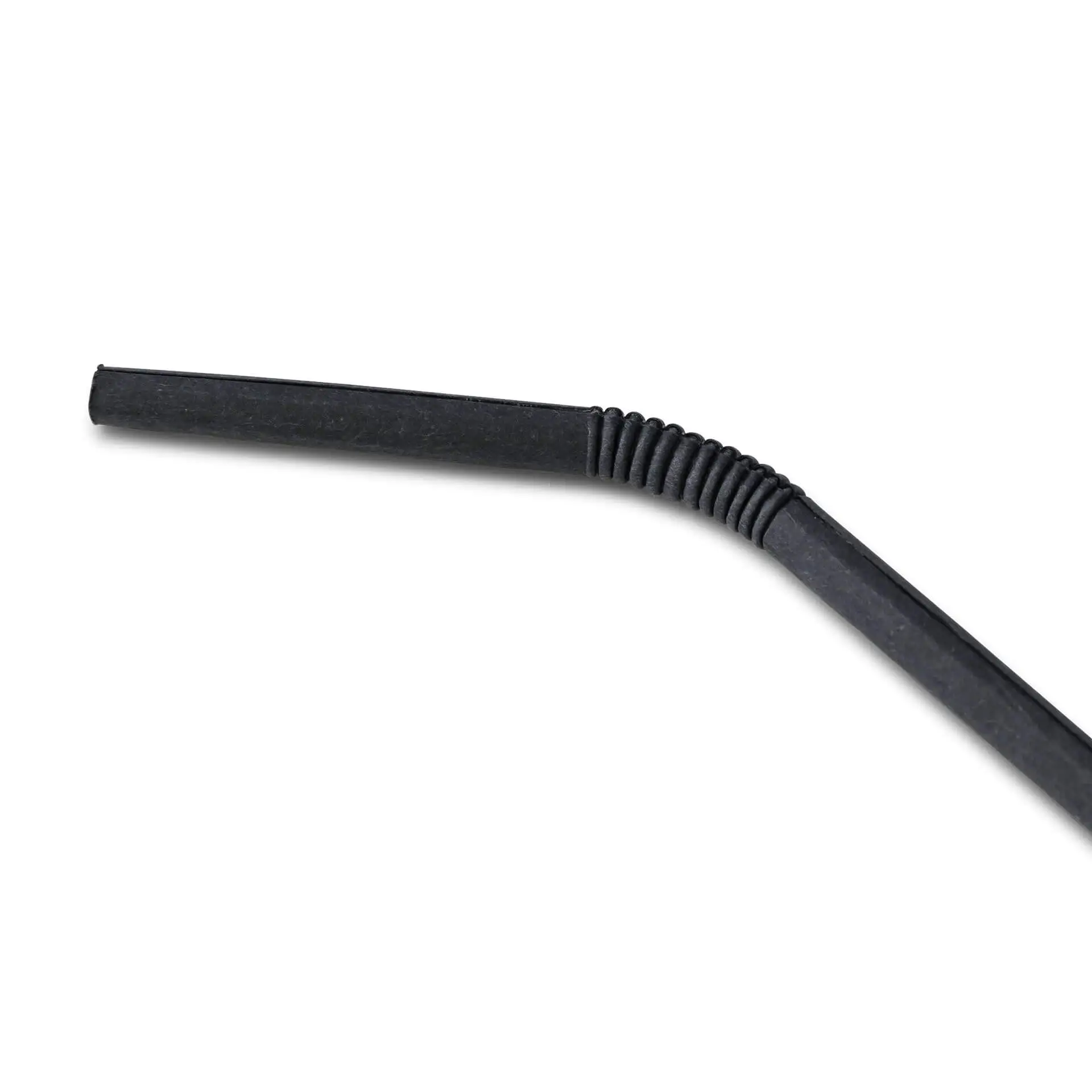 22 cm, Ø 0.5 cm Paper-straws flexible, black, wrapped