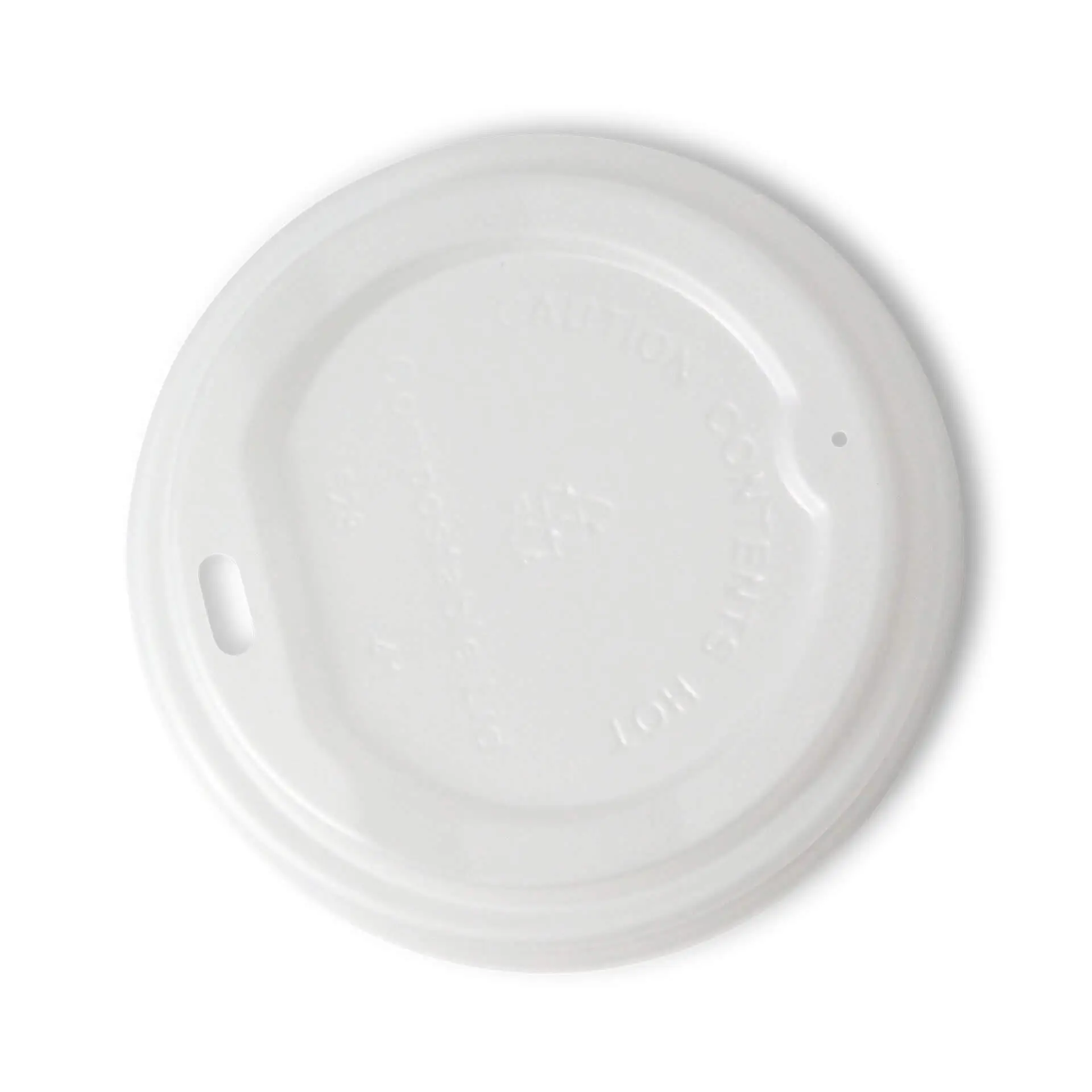 CPLA lid Ø 90 mm, white, drinking hole