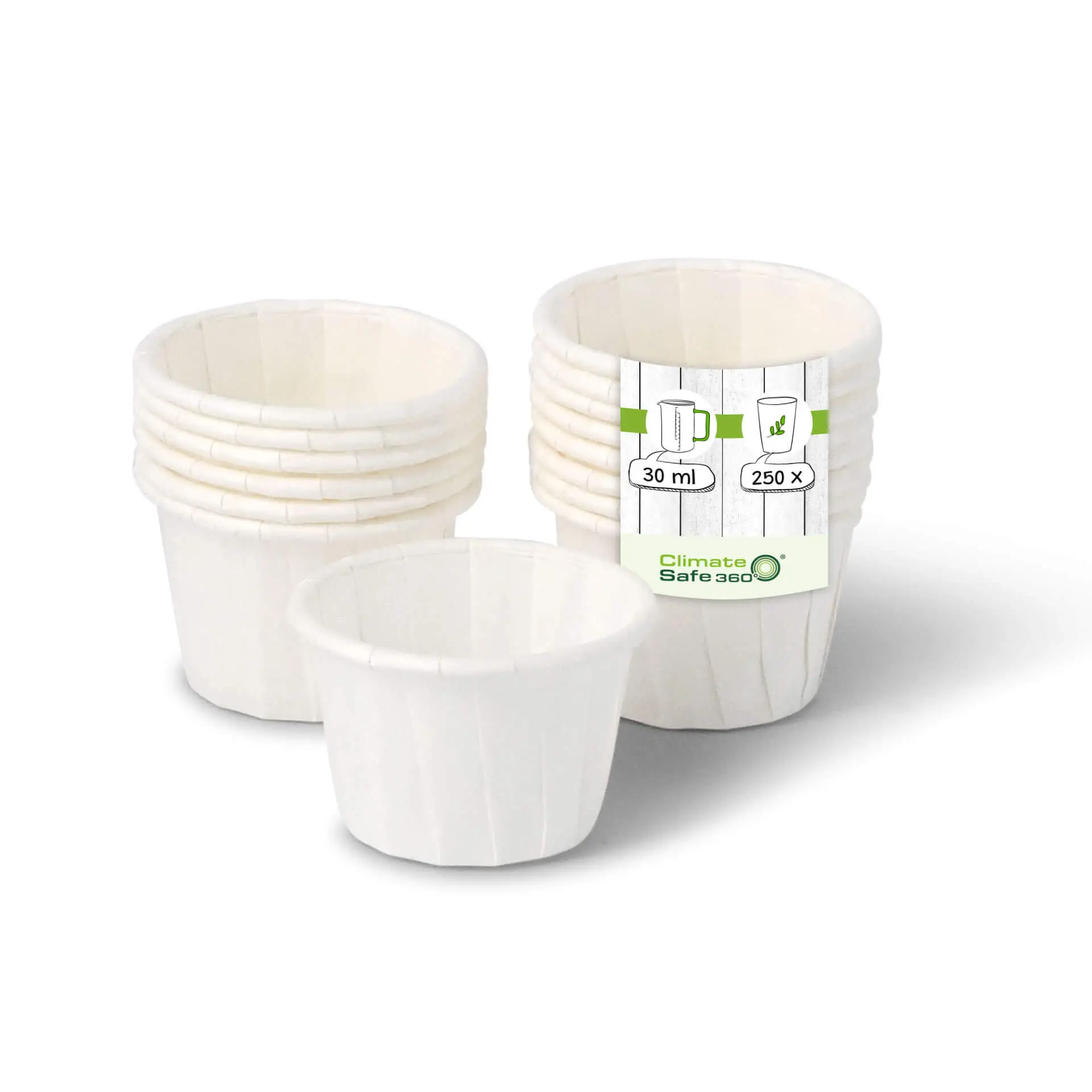 30 ml / 1 oz Paper cups, white