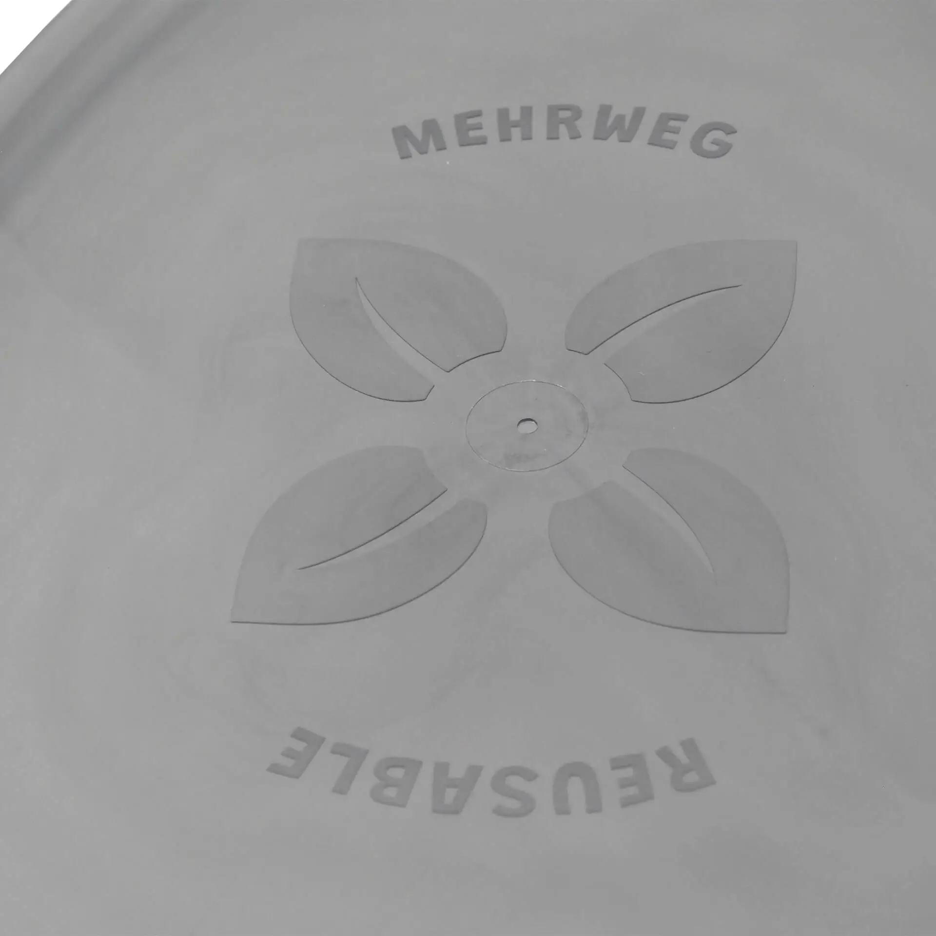 Mehrwegdeckel "merways Plate" 27,5 x 20 x 3 cm, PP, grau