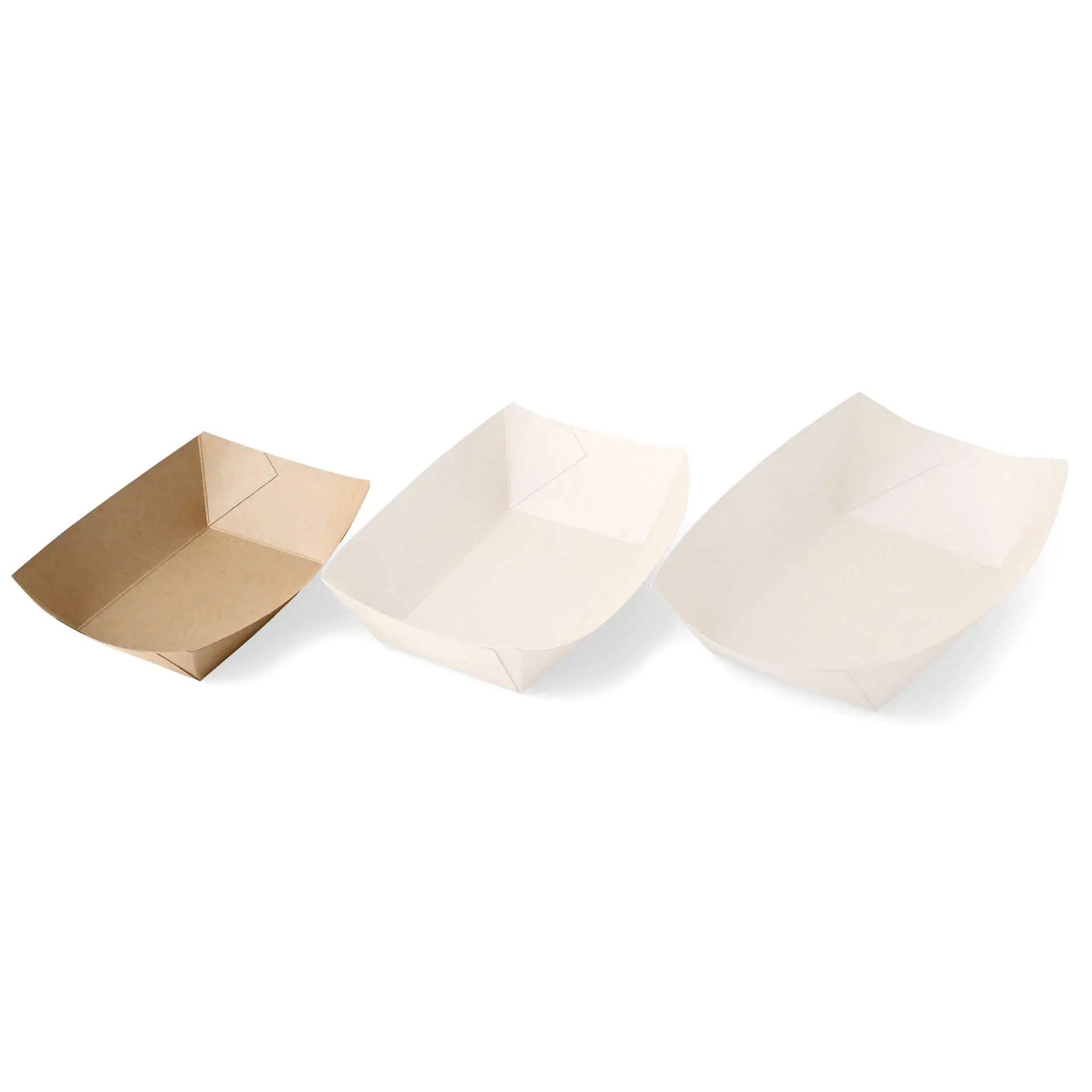 Premium Paper Food Trays 400 ml, brown, bio-coated