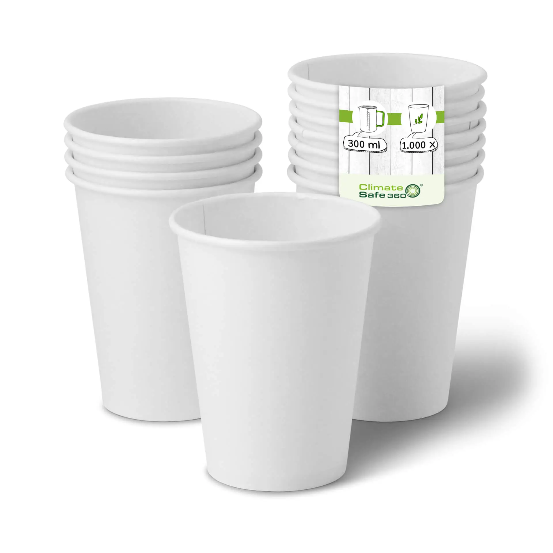 12 oz Paper cups single wall, Ø 90 mm, white