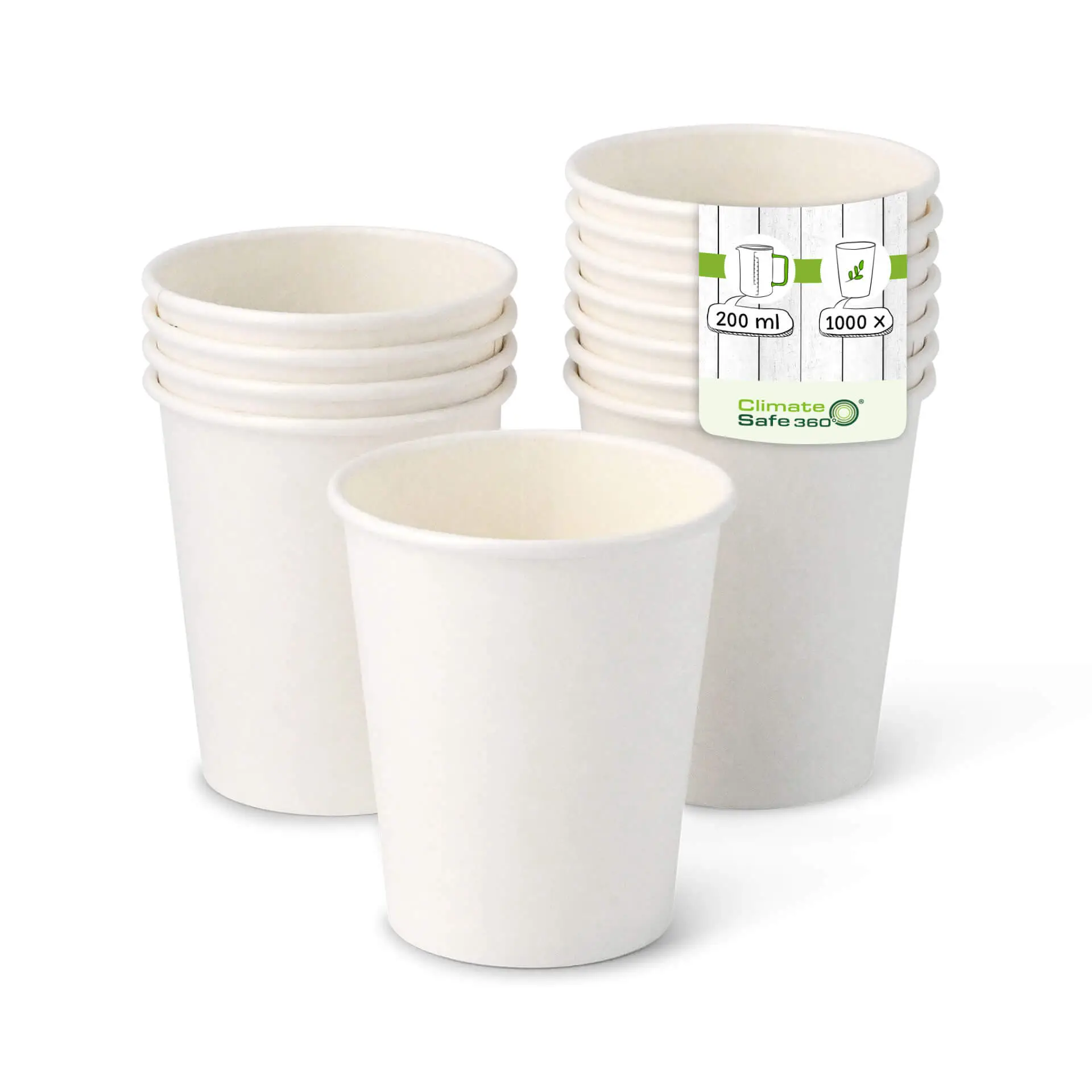 8 oz Paper cups single wall, Ø 80 mm, white