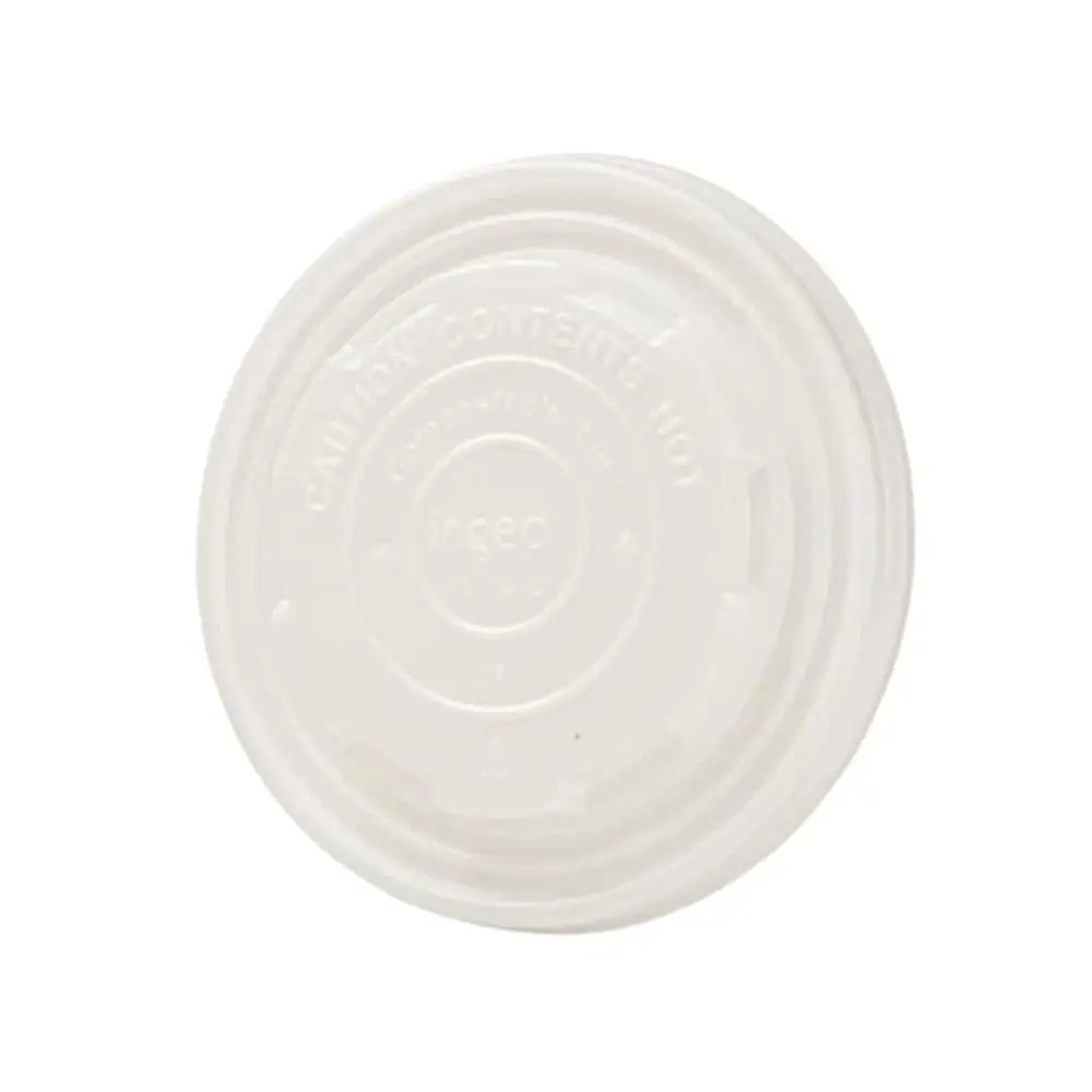 CPLA-flat lids Ø 115 mm, white (for universal cups)