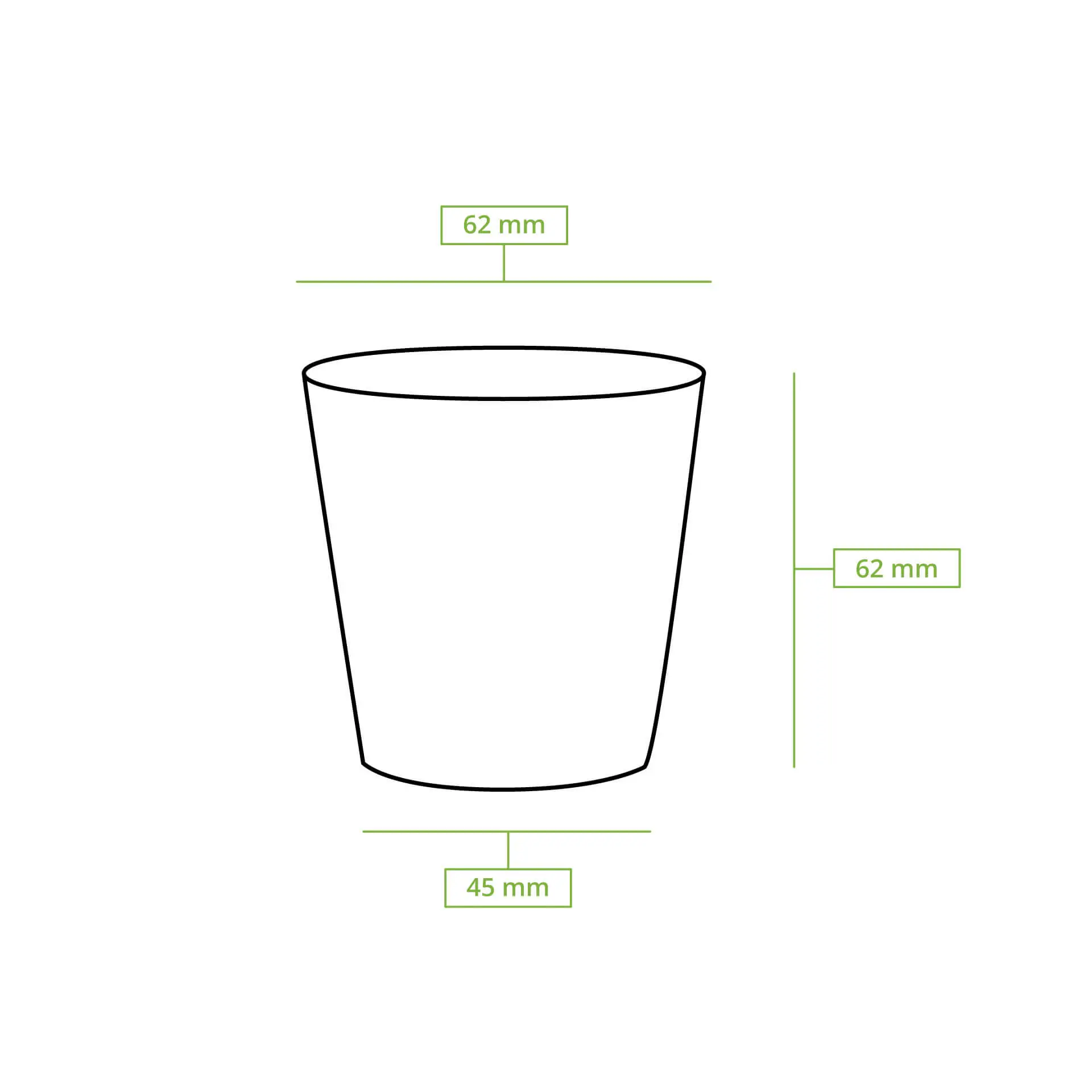 Pappbecher 100 ml / 4 oz, Ø 62 mm, weiß