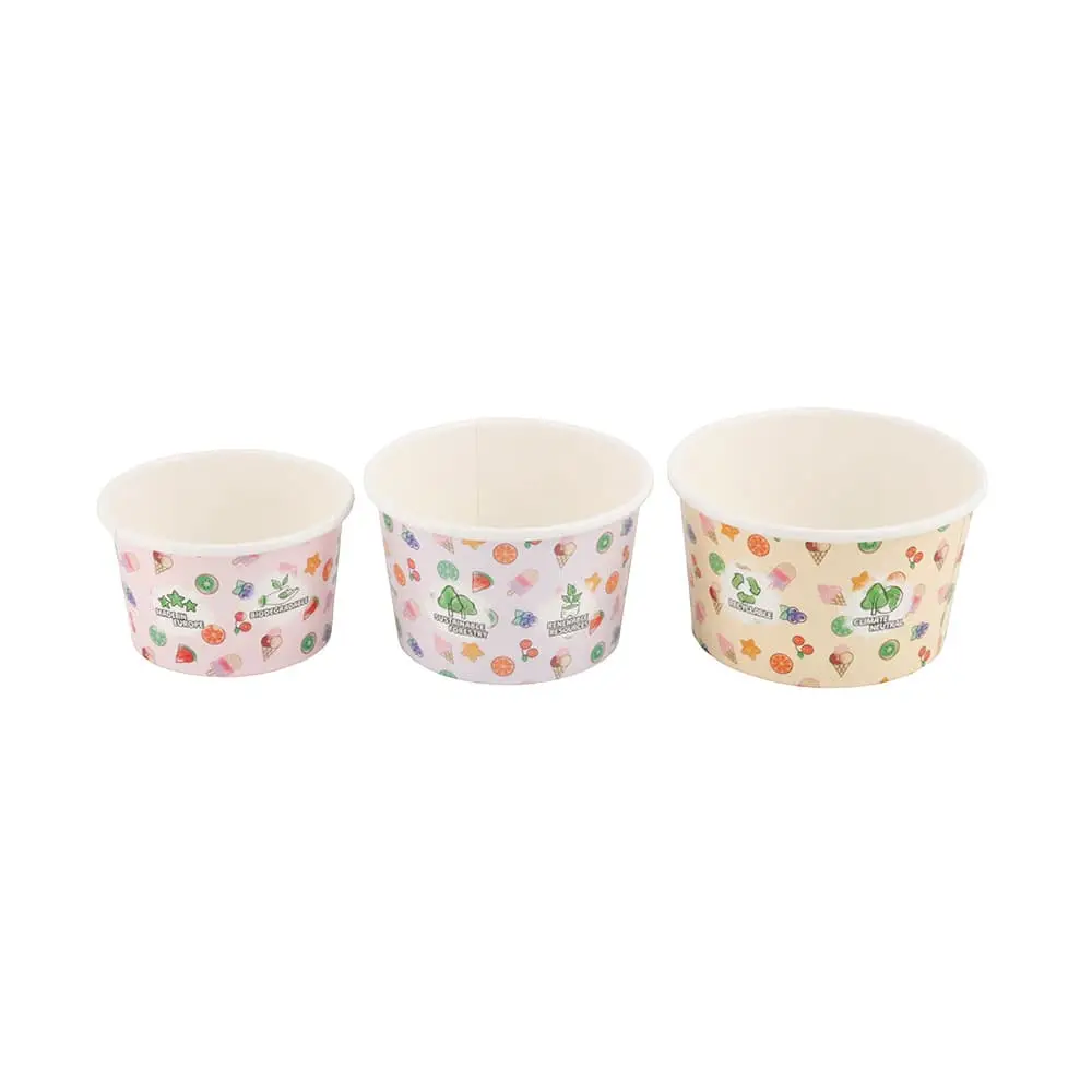 Paper-ice-cream cups 150 ml / 6 oz, yellow