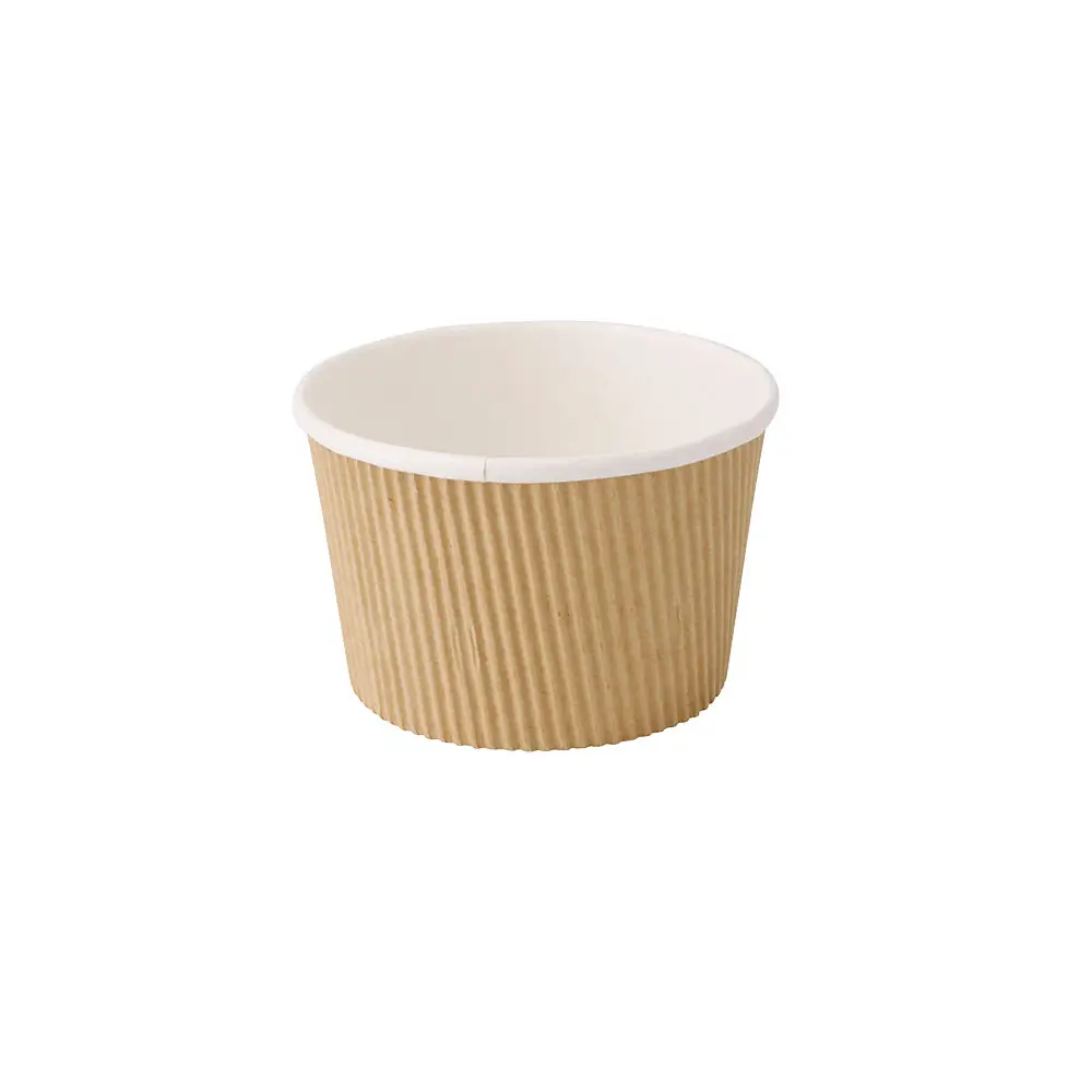 17 oz Ribbed Soup cups, kraft