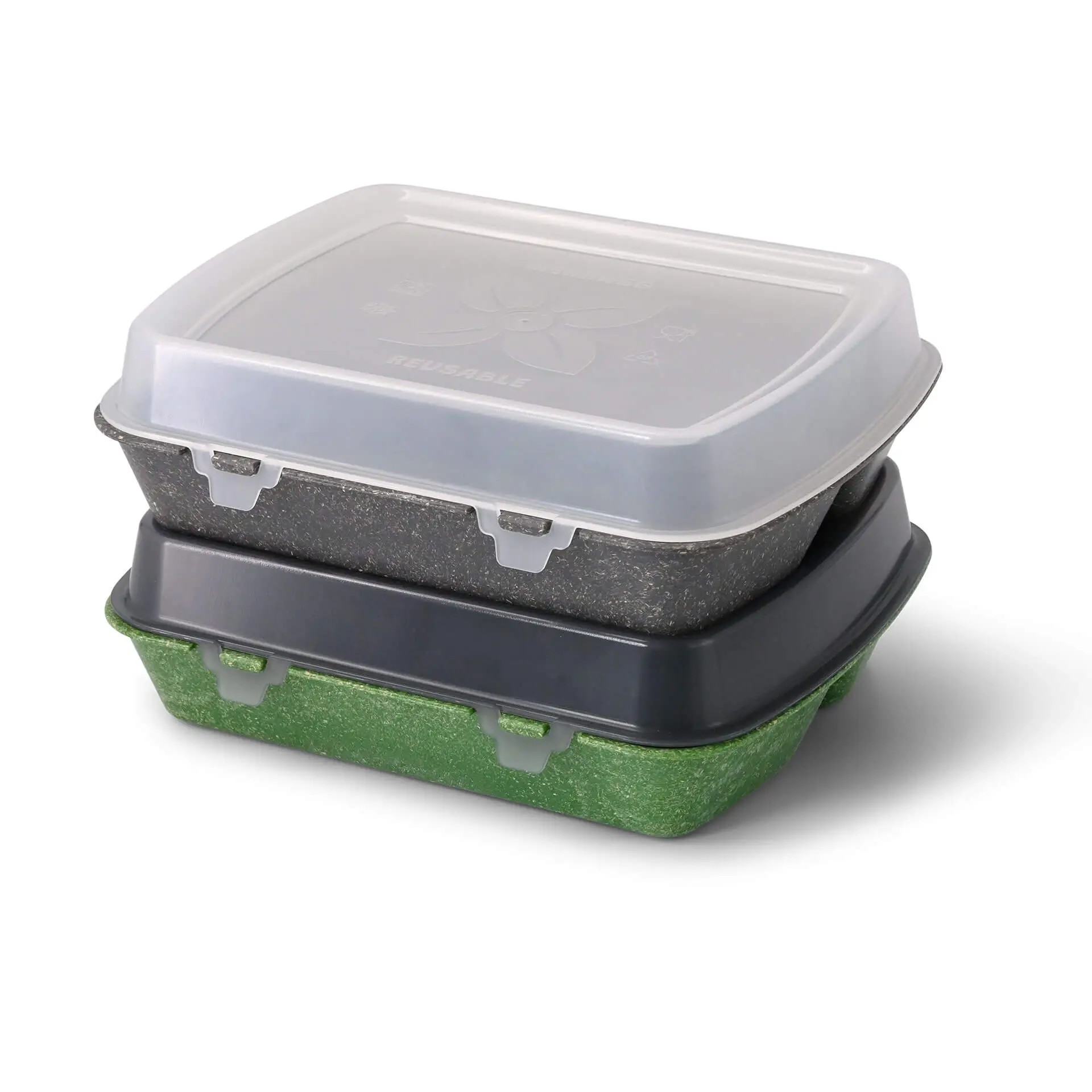 Reusable lids "merways Box" 24.5 x 20 x 4.5 cm, PP, grey