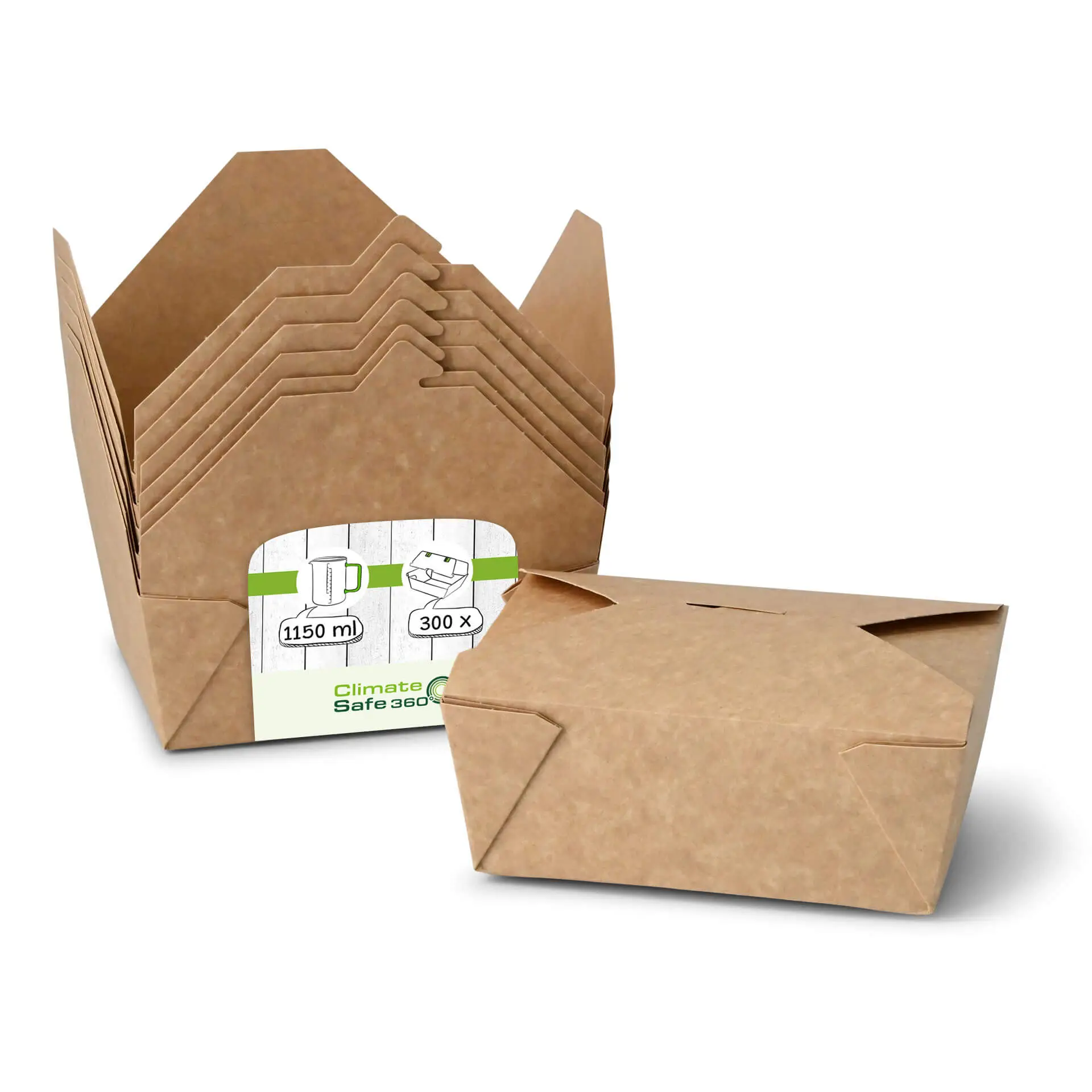 Take Away Cardboard Boxes 1150 ml brown