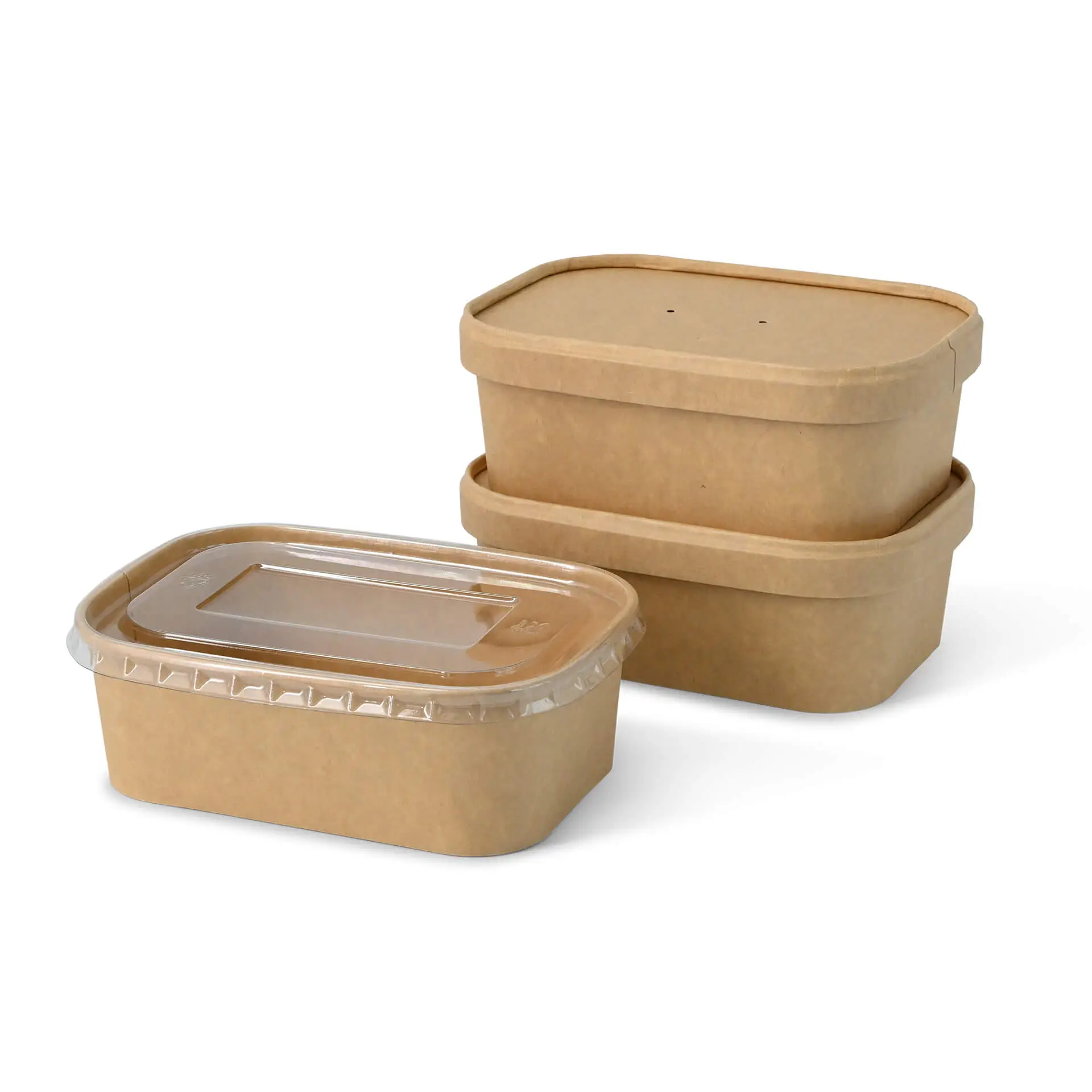 Cardboard-bowls 750 ml, 17,5 x 12,5 x 5,5 cm, brown, rectangular