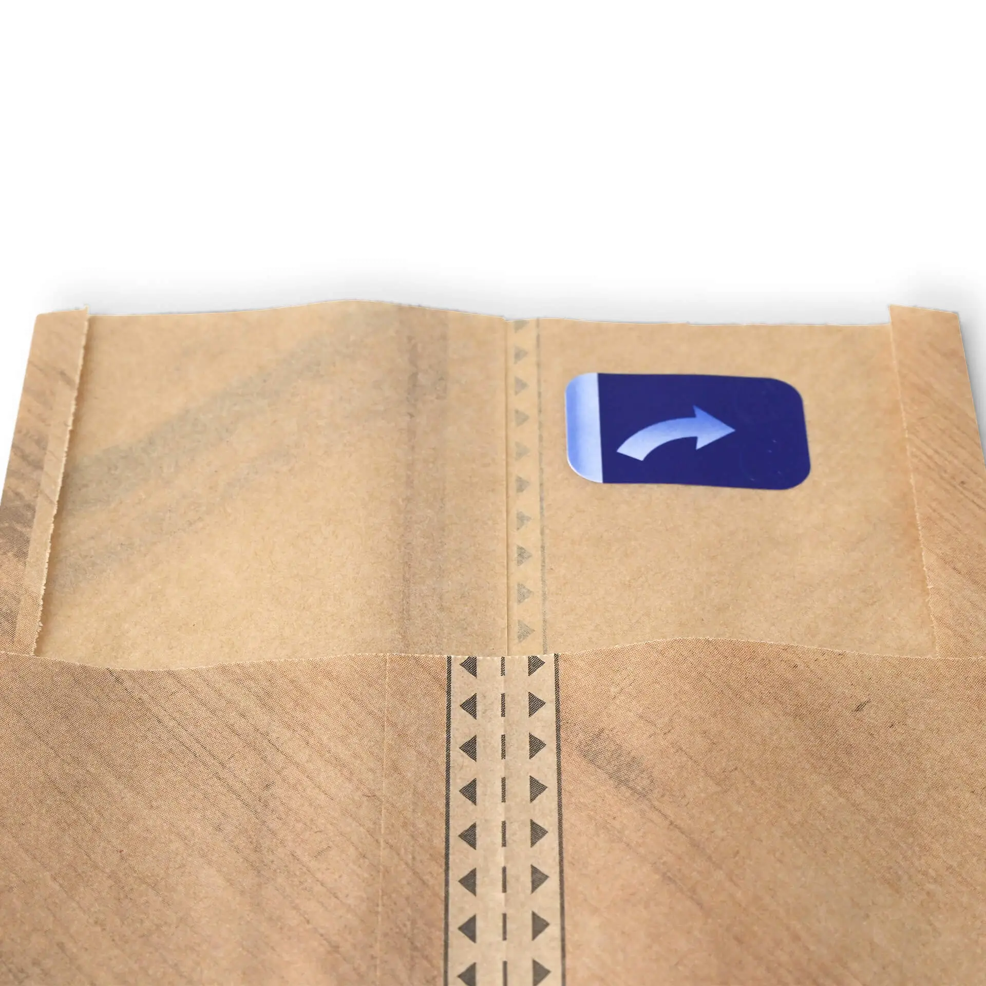 Paper-burger bag 15 x 16.5 x 8.5 cm, kraft, with adhesive seal