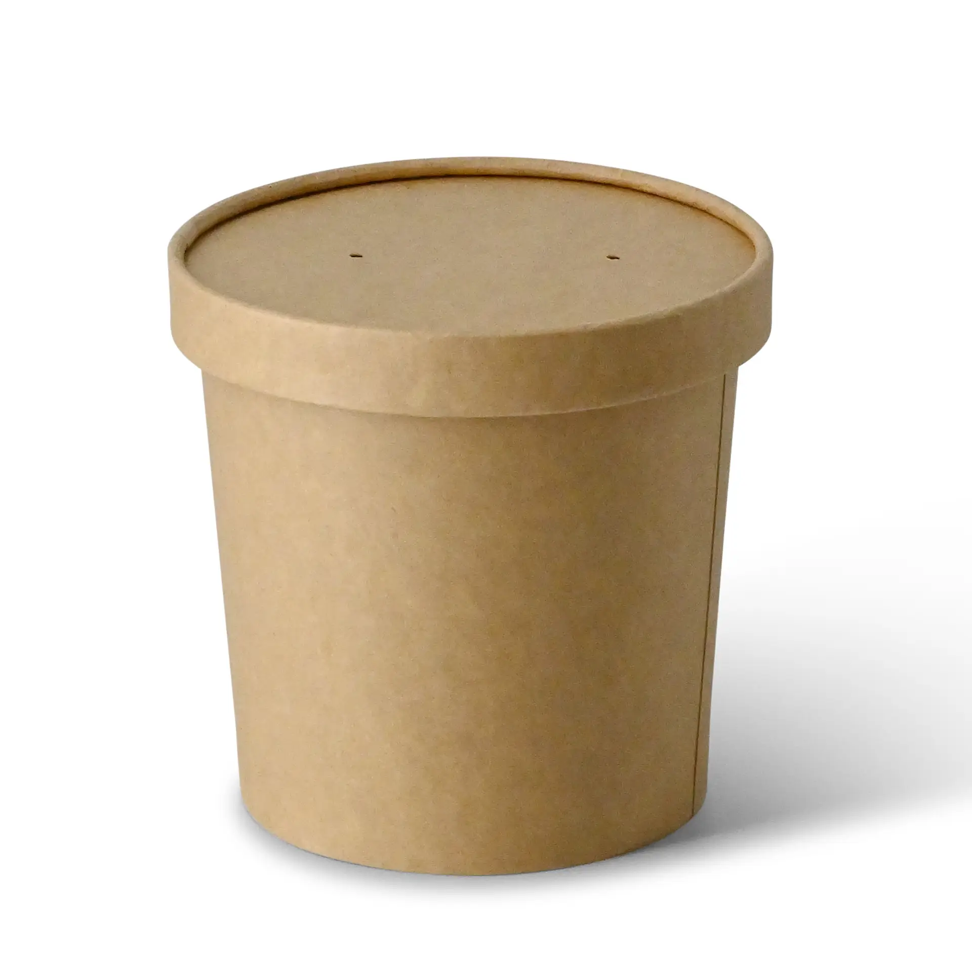 Soup cup to go made of cardboard 600 ml / 24 oz, Ø 115 mm, brown