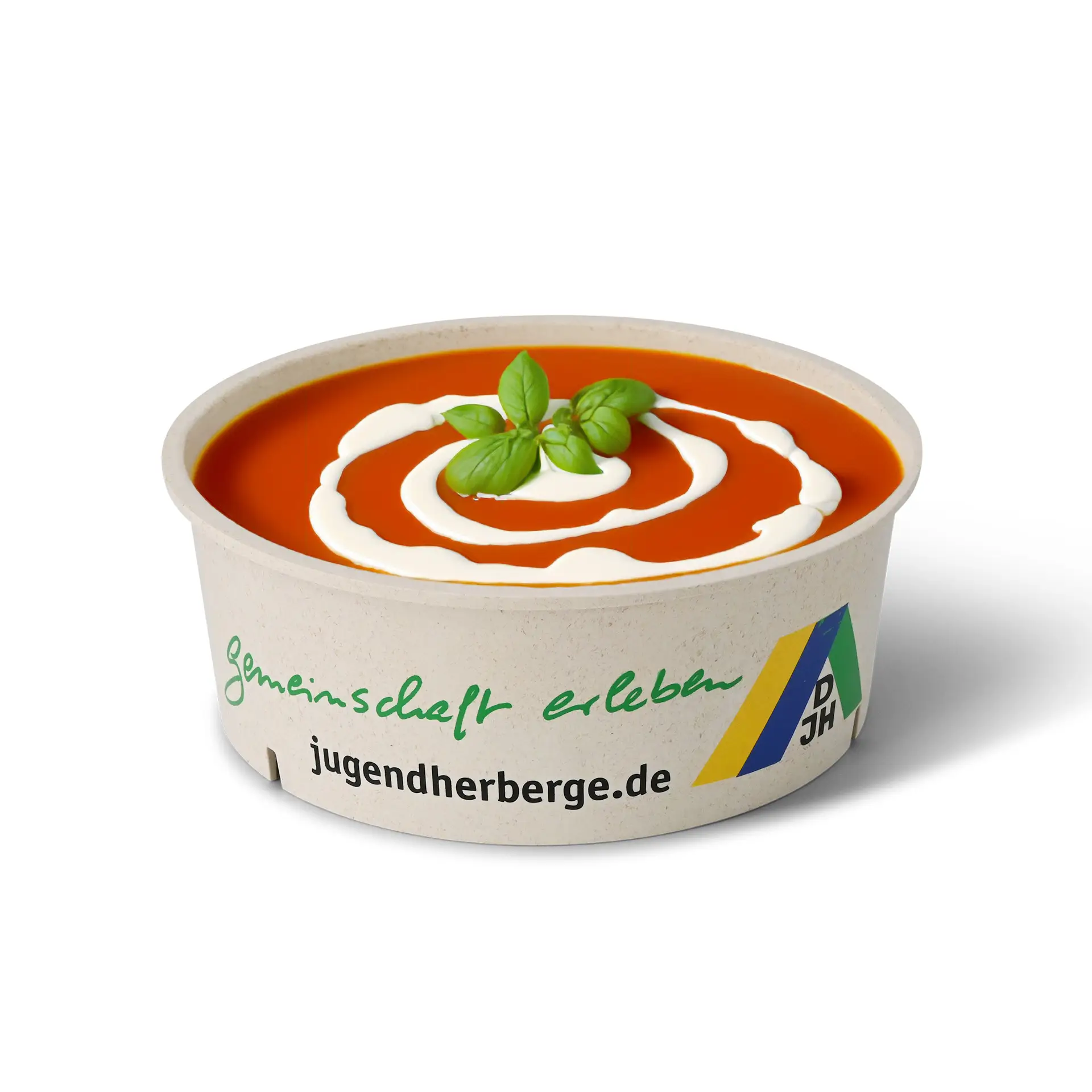 Mehrweg-Schalen bedrucken "merways Bowl" 1000 ml, Ø 185 mm, Cashew / creme-weiß