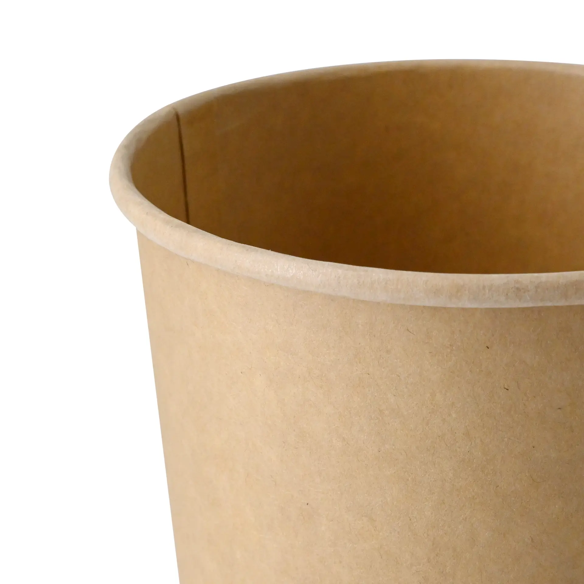 Soup cup to go made of cardboard 600 ml / 24 oz, Ø 115 mm, brown