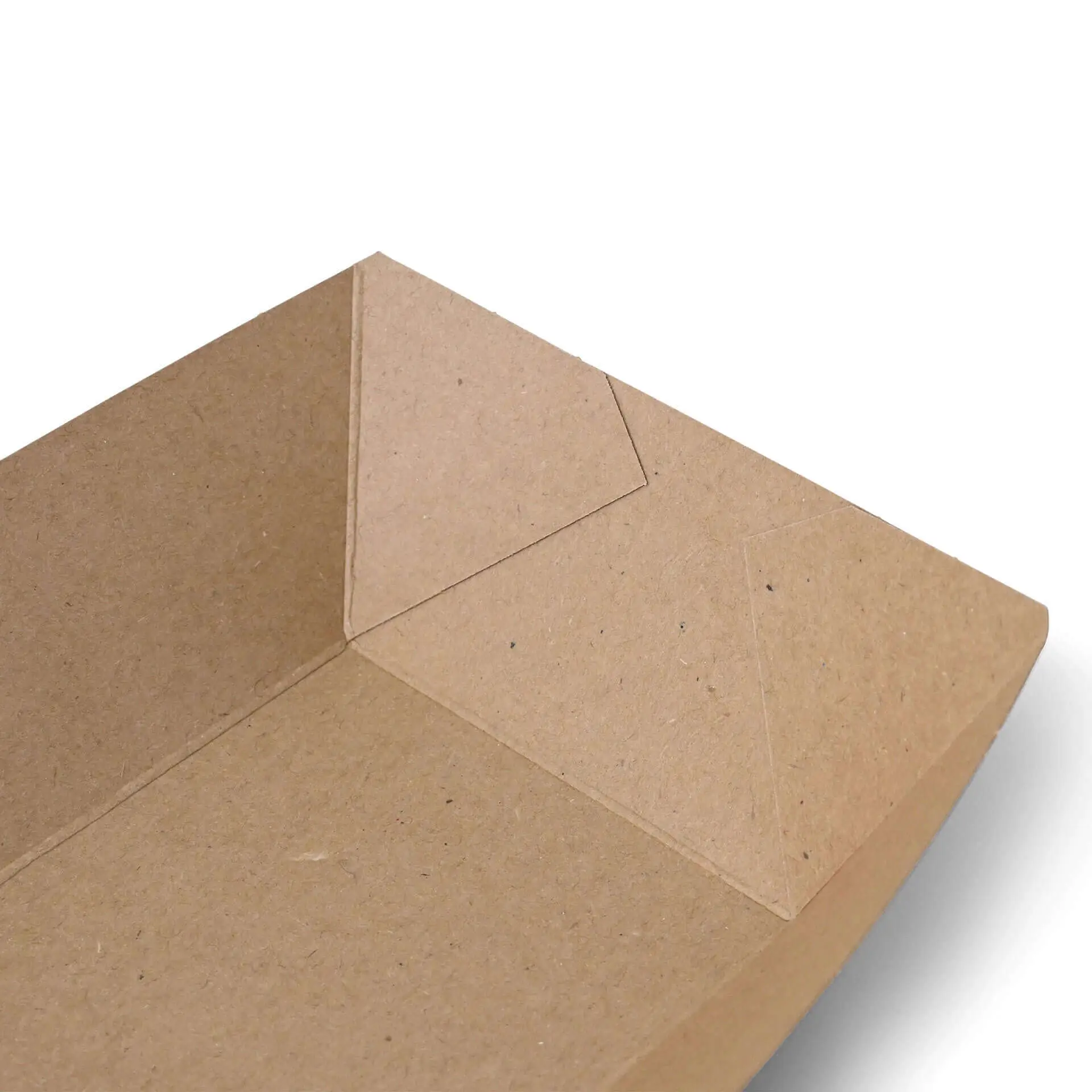 Premium Paper Food Trays 400 ml, brown, bio-coated