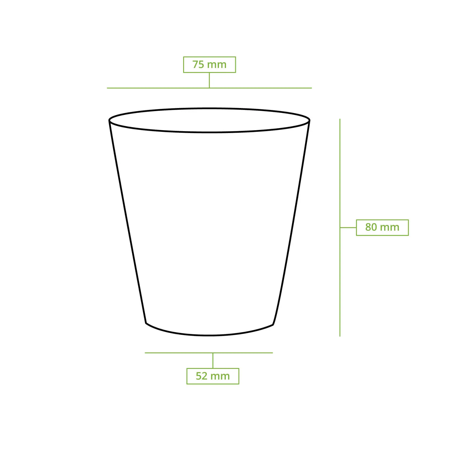 Pappbecher 150 ml / 6 oz, Ø 80 mm, weiß